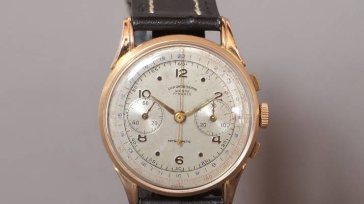 Chronographe Suisse or 18 carats