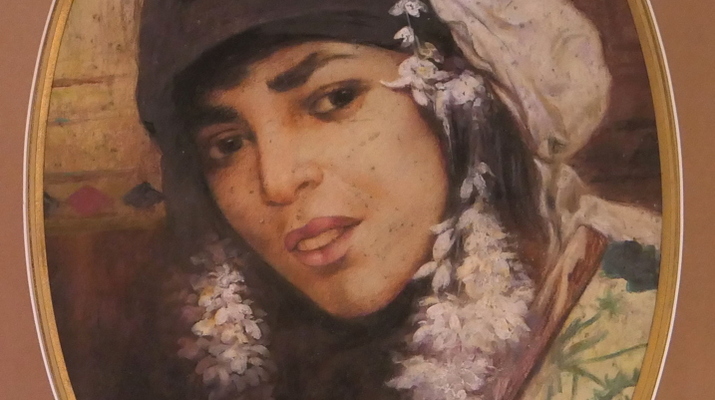Pastel sur papier - Portrait d’une femme Berbère