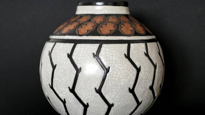 C. Catteau - Rare earthenware vase (D776)