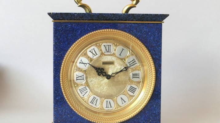 8 days striking clock - Lapis Lazuli