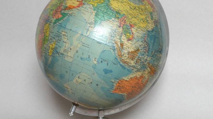 Large terrestrial globe