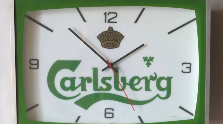 Pendule publicitaire «Carlsberg»